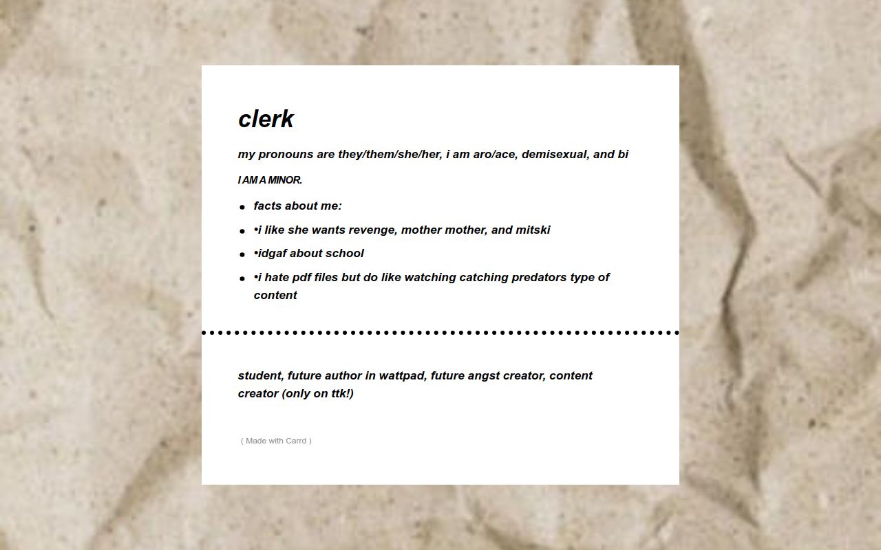 Carrd profile picture for @clerk